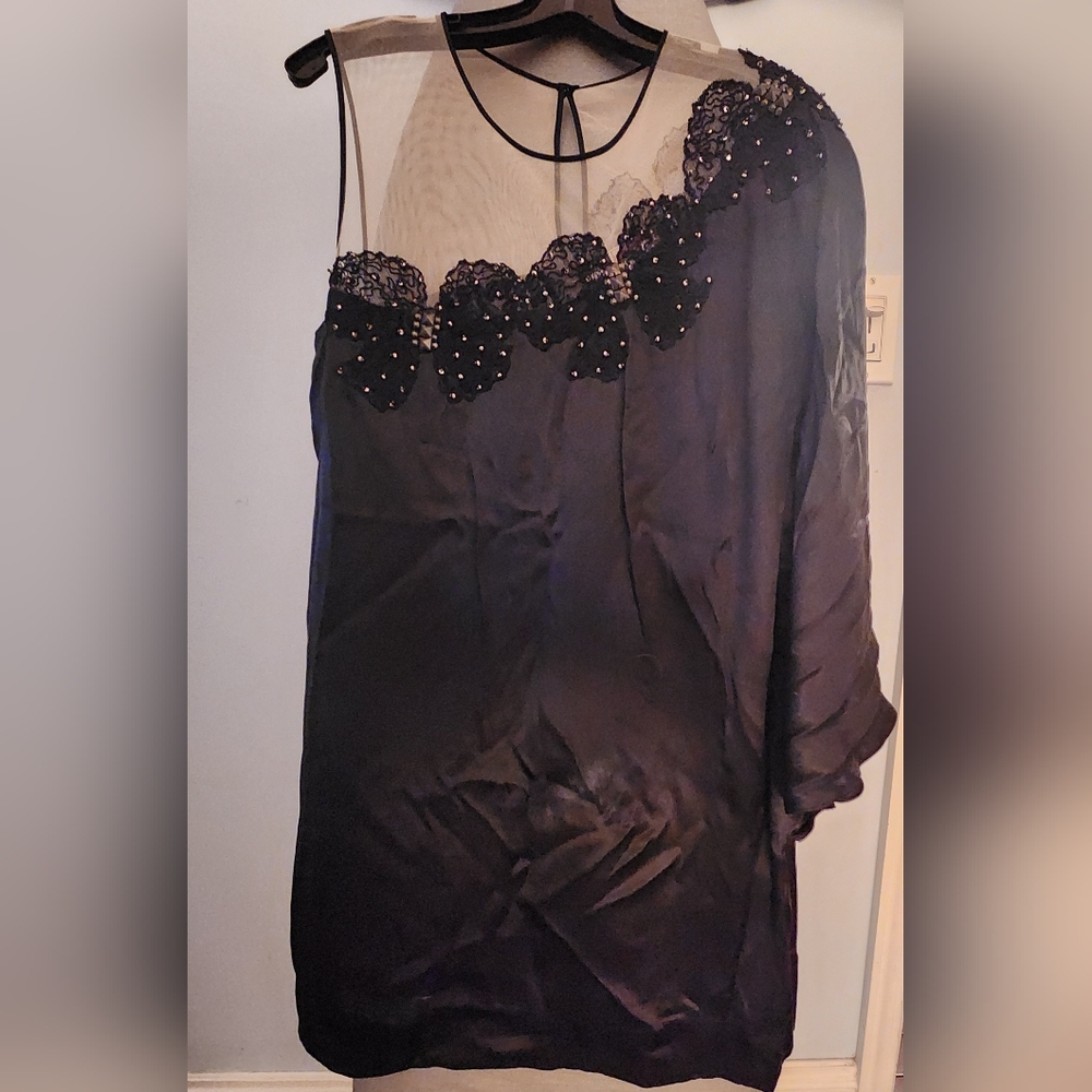 Yoana Baraschi Black and White Lace Dress